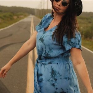 Anthropologie Cloth & Stone Liv Tie-Front Mini Dress